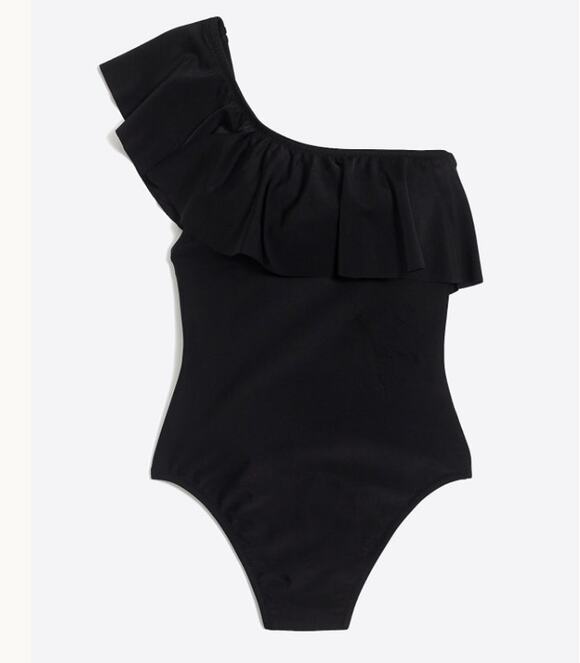 J. Crew Factory Other - NEW J.Crew Factory Ruffle one-shoulder one-piece swimsuit Black Size XS #J0585